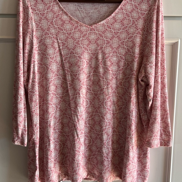 Chico’s Easywear top pink v-neck tunic SOFT blouse size 3 Large - Picture 7 of 7